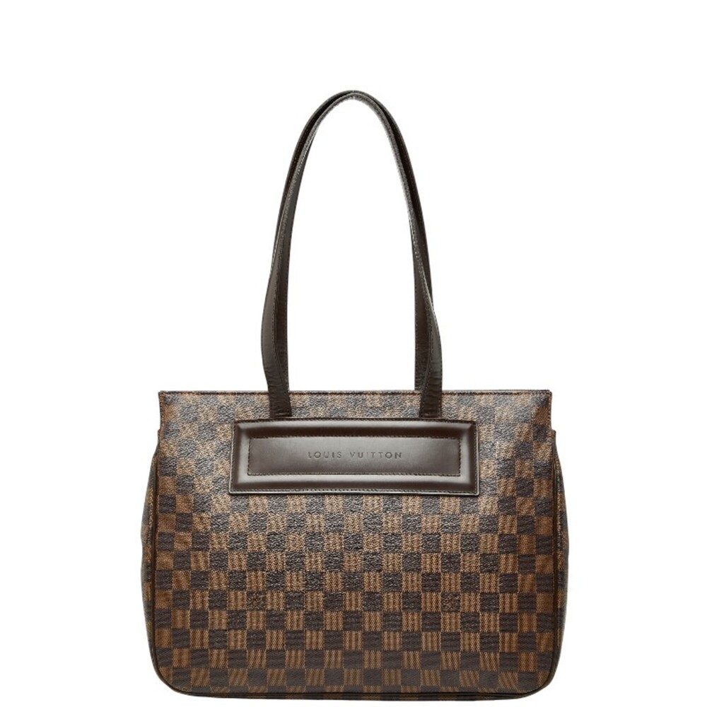 LOUIS VUITTON Brown Damier Leather Tote Bag - Picture 1 of 13